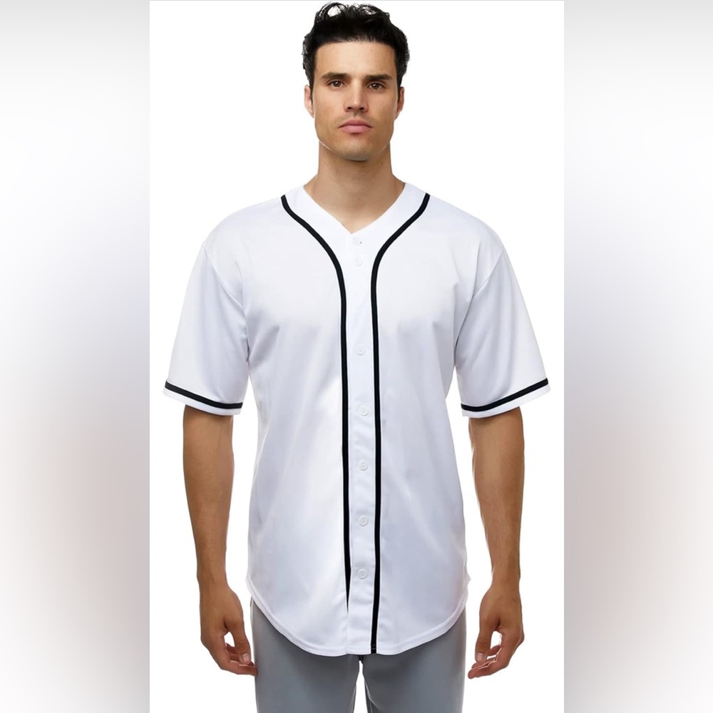 Men’s Plain Baseball Jersey